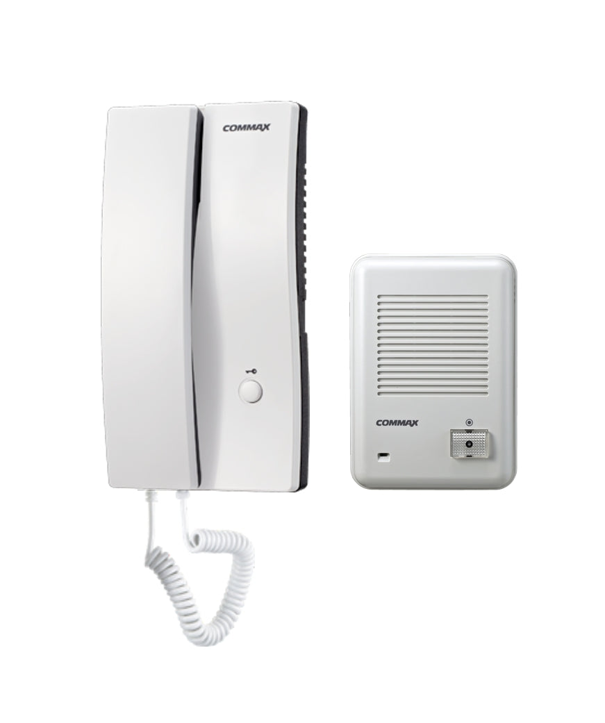 Kit de Audio portero Commax: Teléfono DP-2S y estación de puerta DR-201D