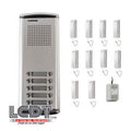 Kit de Botonera Commax DR-10AM: Botonera con 10 botones, 10 teléfonos para apartamentos y fuente de poder