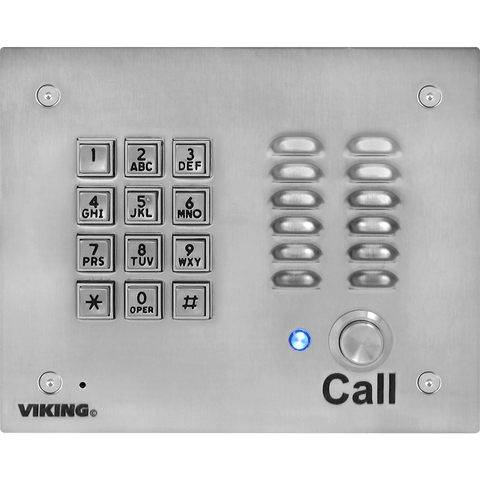 Teléfono de acero inoxidable a manos libres para empotrar en entradas de edificios – K-1700-3 Viking