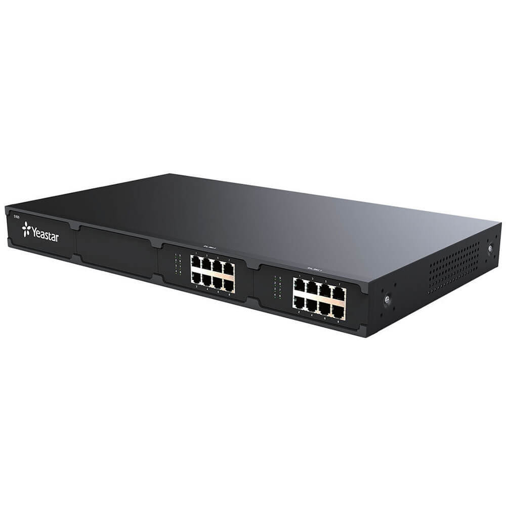 Yeastar S100 – Central IP, soporta 100 usuarios y 30 llamadas concurrentes (ampliable)