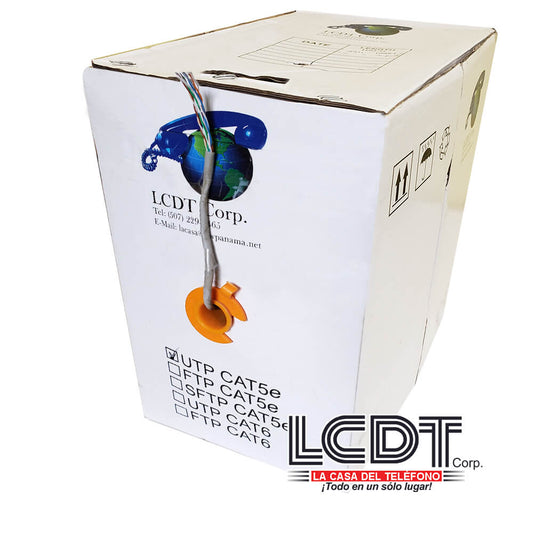 Caja de UTP CAT5e Gris, aleación, 1000 pies - LCDT CCACAT5EGY