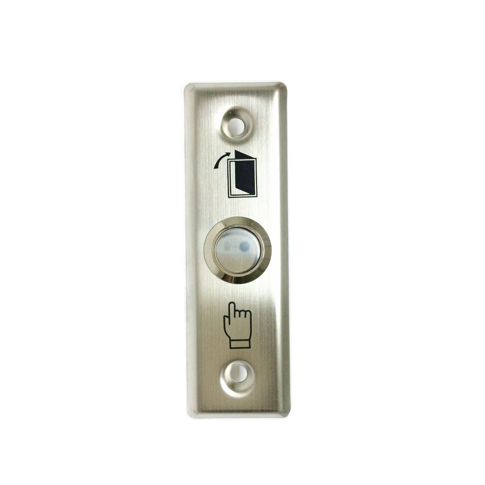 Botón de salida delgado, empotrable en marco, NO/COM, acero inoxidable – JS-93S Junson
