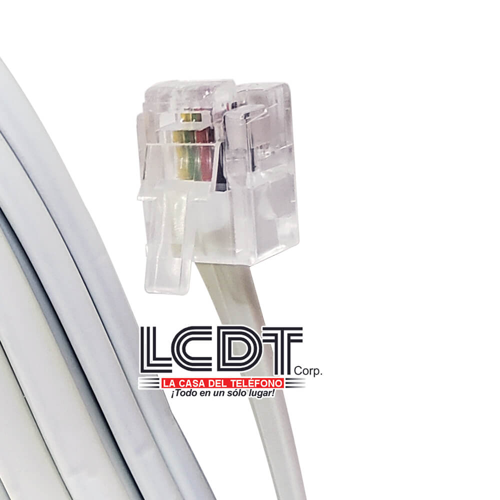 Cable telefónico de 3 metros, RJ-11 en ambos extremos – LCDT CPTU64U6403