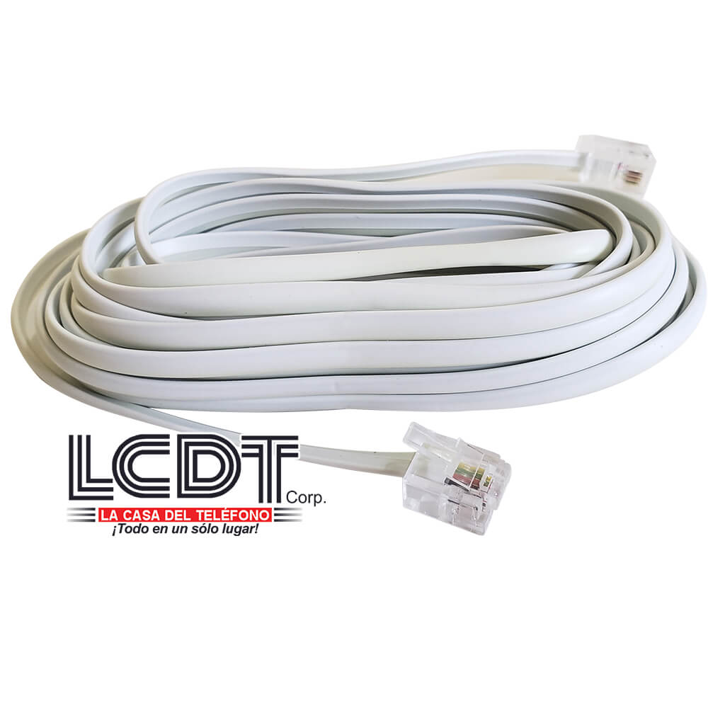 Cable telefónico de 5 metros, RJ-11 en ambos extremos – LCDT CPTU64U6405