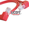 Patch Cord UTP CAT5e Rojo de 1M, 90 grados – LCDT CPU5B14R01/90