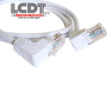 Patch Cord UTP CAT5e Blanco de 1M, 90 grados – LCDT CPU5B14W01/90