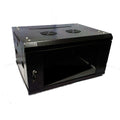 Gabinete de pared 600x450, capacidad de 6U, puerta de vidrio frontal con llave – LCDT NCW1-6-A-B