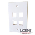 Tapa de pared lisa de 4 puertos – LCDT NFPF24