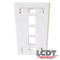 Tapa de pared de 3 puertos, con identificación - LCDT NFPFL23