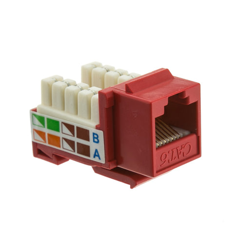 Jack modular CAT6 rojo - NKJSG6R LCDT