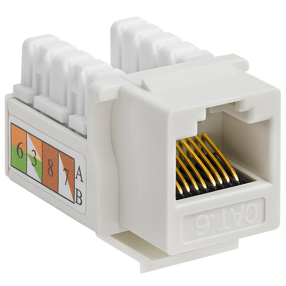 Jack modular CAT6 blanco - NKJSG6W LCDT