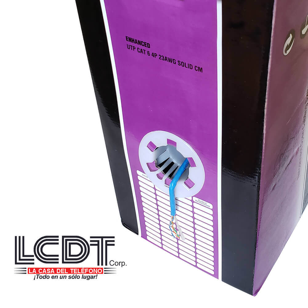 Caja de UTP CAT6 Azul, aleación, 1000 pies - LCDT CCACAT6BL