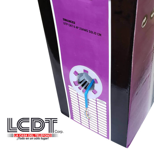 Caja de UTP CAT6 Azul, aleación, 1000 pies - LCDT CCACAT6BL
