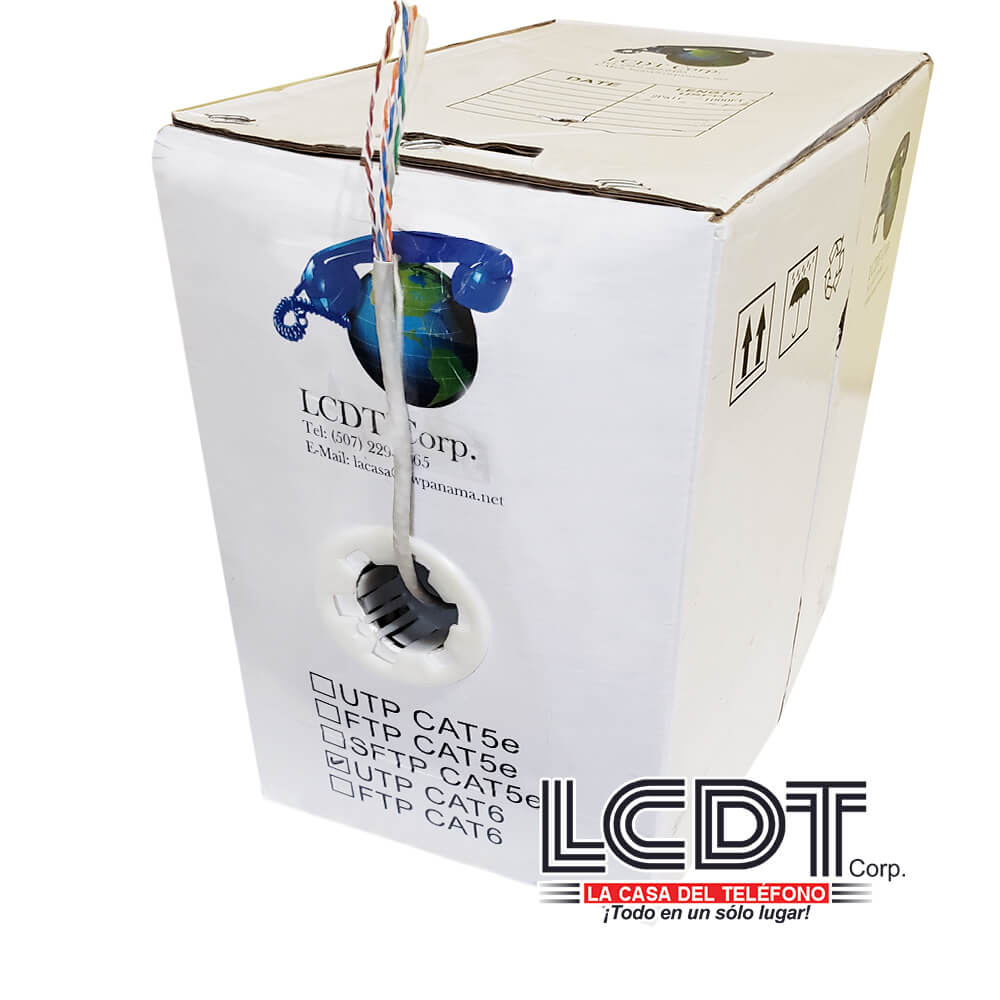 Caja de Baja emisión de Humo y Zero Halógenos (LSZH) CAT6 Gris, cobre, 1000 pies – LCDT UTP6GY-LSZH