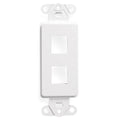 Inserto decora de 2 puertos en color blanco Kuwes DECORA-E