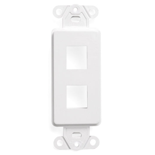 Inserto decora de 2 puertos en color blanco - KUWES DECORA-E