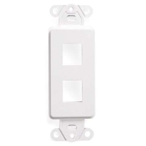 Inserto decora de 2 puertos en color blanco - KUWES DECORA-E