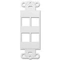 Inserto decora de 4 puertos en color blanco - KUWES DECORA-G