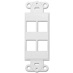 Inserto decora de 4 puertos en color blanco - KUWES DECORA-G