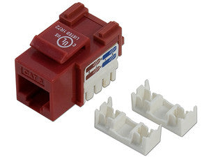 Jack modular CAT6 en color rojo – KUWES AKJ8-C6-RD