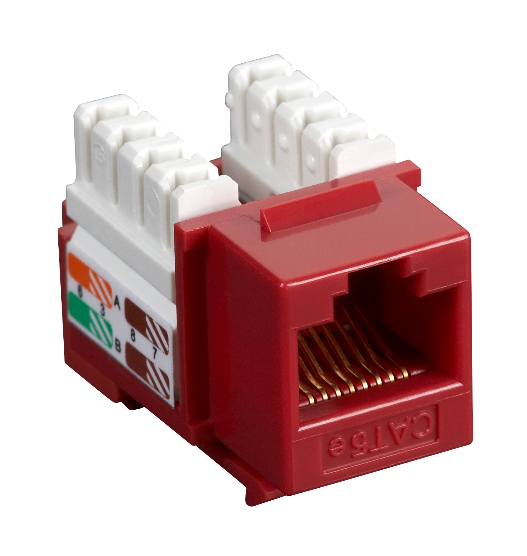 Jack modular CAT5e en color rojo – KUWES AKJ8-CE-RD