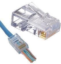 Bolsa con 25 unidades de conector EZ UTP CAT6 RJ45 - KUWES EZ108-C6-UTP
