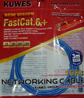 Patch Cord UTP CAT6 de 3M de largo en color azul – Kuwes KPO1033MBL