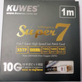 Patch Cord UTP CAT7 Gris de 1M, SSTP, 10G, OFC - KUWES KS-S7-1M-GY