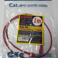 Patch Cord UTP CAT5e Rojo de 1M, ultra delgado, 99.997% O.F.C. - KUWES UC5E-1M-RD