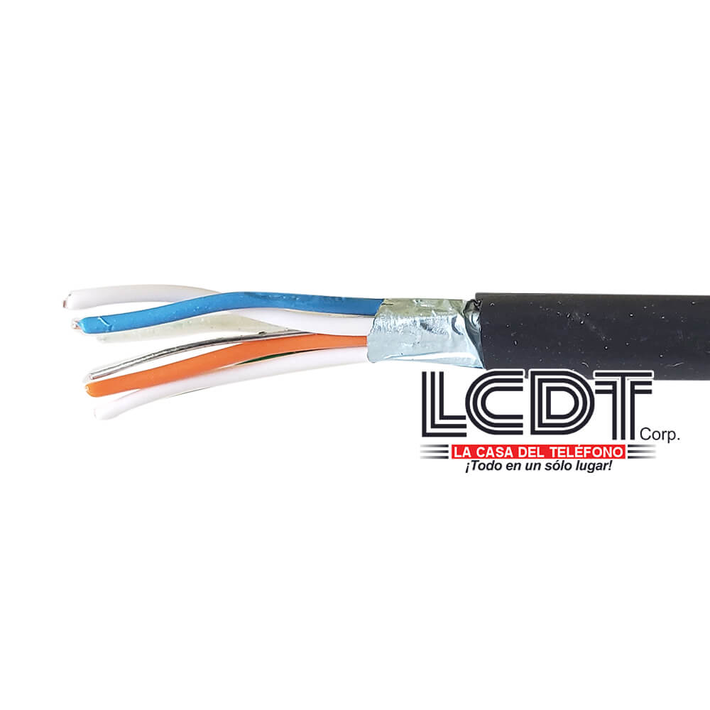 Pie de cable 3 pares CAT3, intemperie, blindado - KUWES C3-3P-OUT