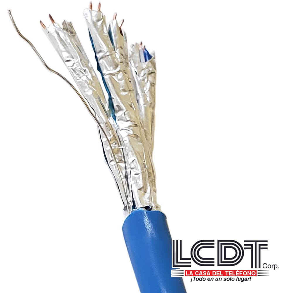 Caja de FTP CAT6A Azul, cobre, 1000 pies - KUWES FTPCAT.6A