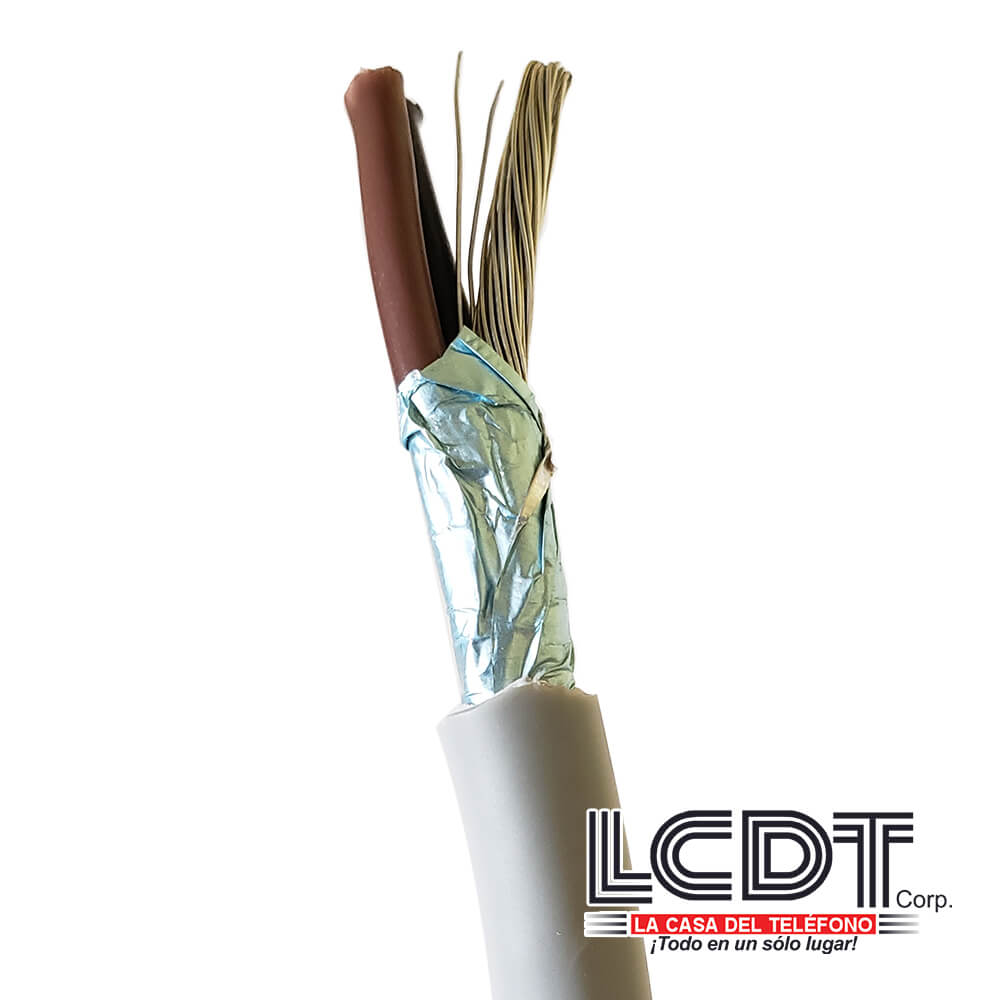 Pie de cable blindado 2C 16AWG – KUWES KS-16A-2C