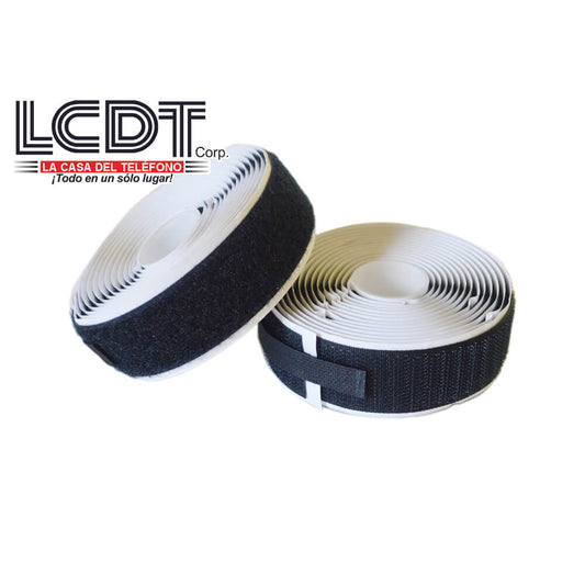 Set de velcro macho / hembra con adhesivo, 2.5M de longitud - KUWES KMGT-DS4-25