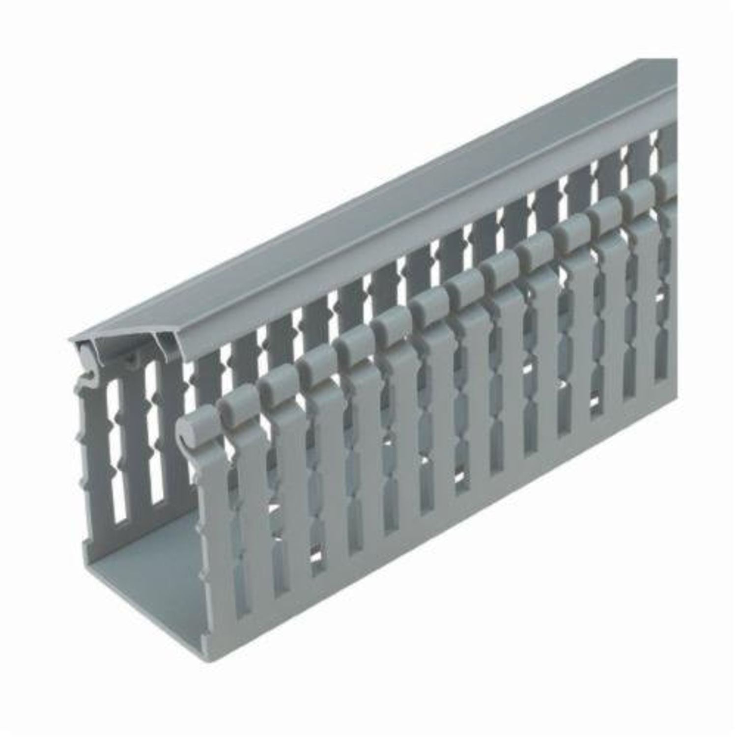 Canaleta ranurada 100x100mm, 2M de largo, con adhesivo, en color gris – KMPD-100100