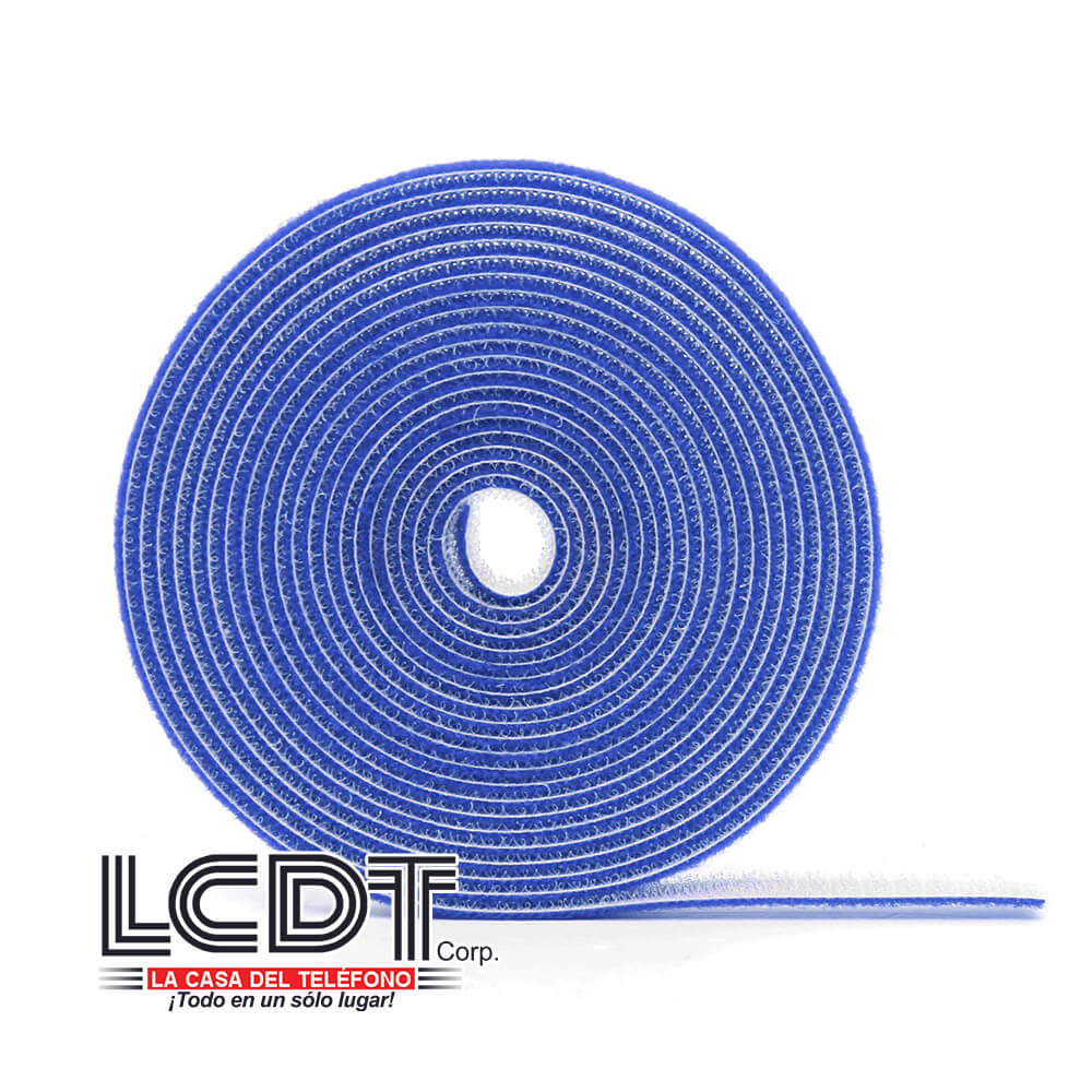 KUWES KRGT-1005BL – Rollo de velcro azul 5M