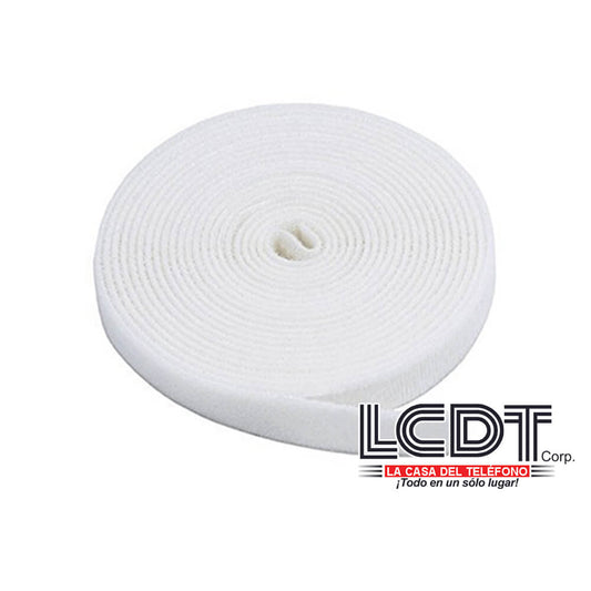 KUWES KRGT-1005WH – Rollo de velcro blanco 5M