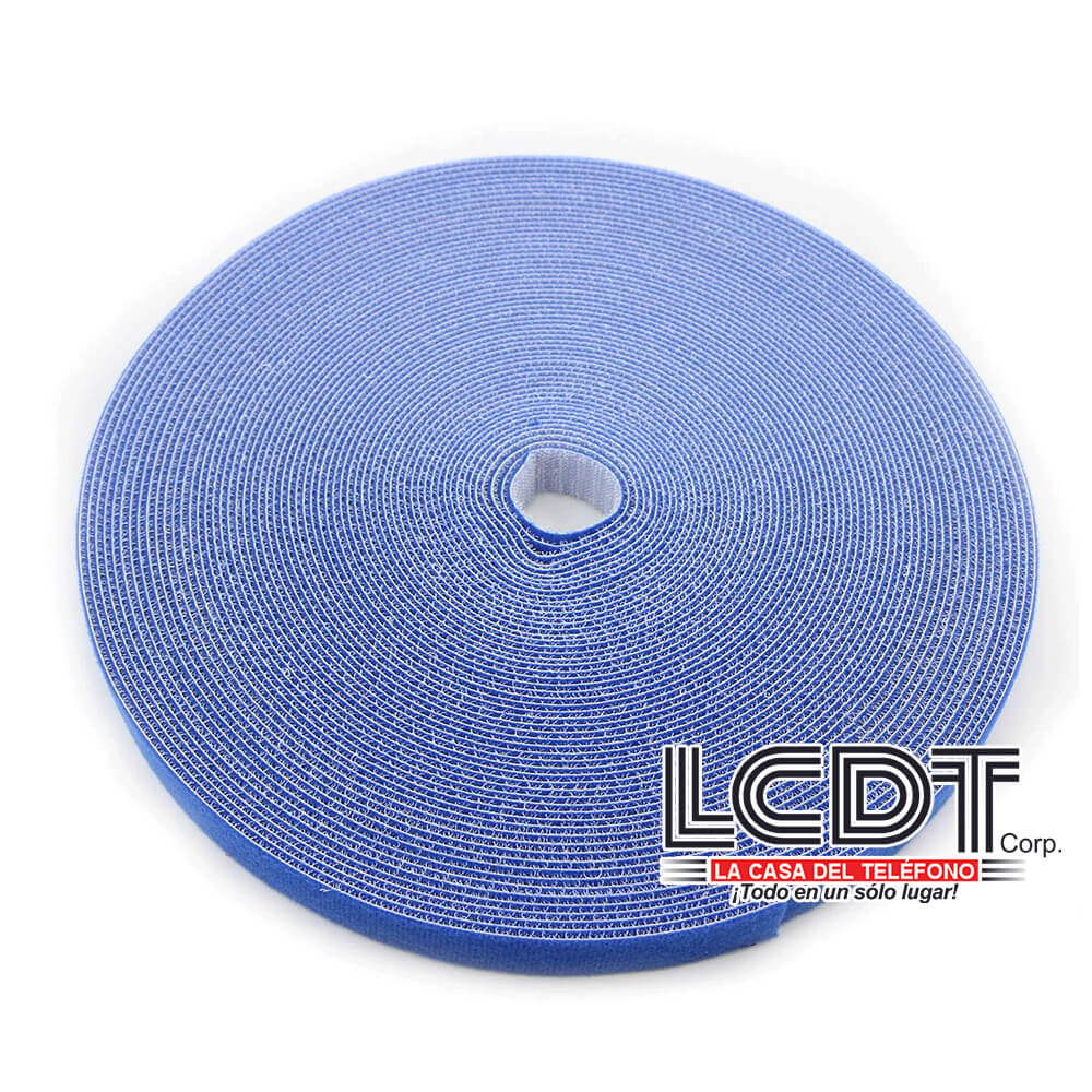 Rollo de Velcro en color azul 25 metros de largo - Kuwes KRGT-2075BL