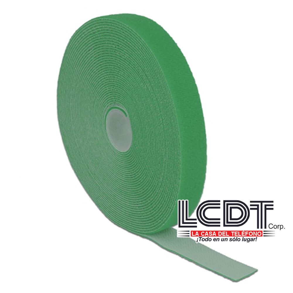 Rollo de Velcro en color verde 25 metros de largo - Kuwes KRGT-2075GR