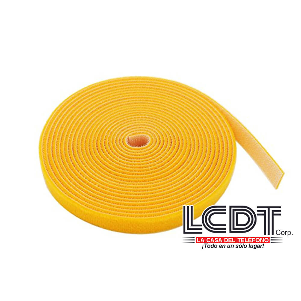 Rollo de Velcro en color amarillo 25 metros de largo - Kuwes KRGT-2075YW