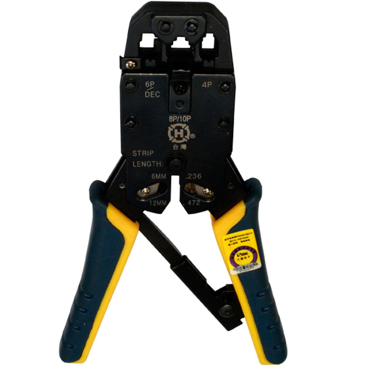Pinza de crimpeo con trinquete, para conectores 10P10C RJ45 RJ12 RJ11 RJ14 RJ9 – CV-RJTL005 HT200R