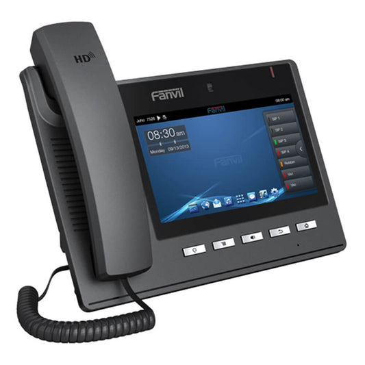 Teléfono IP Android con Video, 6 cuentas SIP, 720p HD, Gigabit, Pantalla táctil 7”, 100 DSS – C600 Fanvil