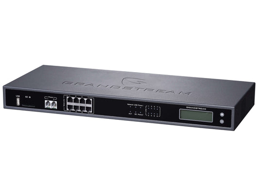 Central IP, soporta 800 usuarios, 100 llamadas concurrentes, 2 FXS, 8 FXO, 2 Gigabit con PoE+ integrado – UCM6208 Grandstream
