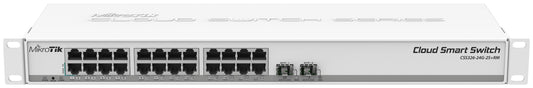 Smart Switch, 24x Gigabit LAN, 2 puertos SFP+, 1U rack – CSS326-24G-2S+RM Mikrotik