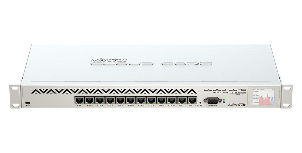 Mikrotik CCR1016-12G - Súper Router  con 12 puertos Gigabit para rack