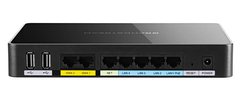 Router / enrutador VPN Multi-WAN, 7 puertos Gigabit ethernet, USB3.0, montaje en escritorio/pared – GWN7000 Grandstream
