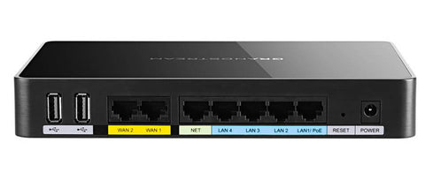 Router / enrutador VPN Multi-WAN, 7 puertos Gigabit ethernet, USB3.0, montaje en escritorio/pared – GWN7000 Grandstream