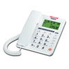Uniden AS7408 Blanco - Teléfono de cordón con teclas grandes, pantalla y altavoz