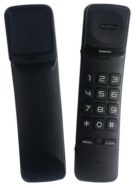 Teléfono Uniden CE8102 de pared en color negro con teclas grandes