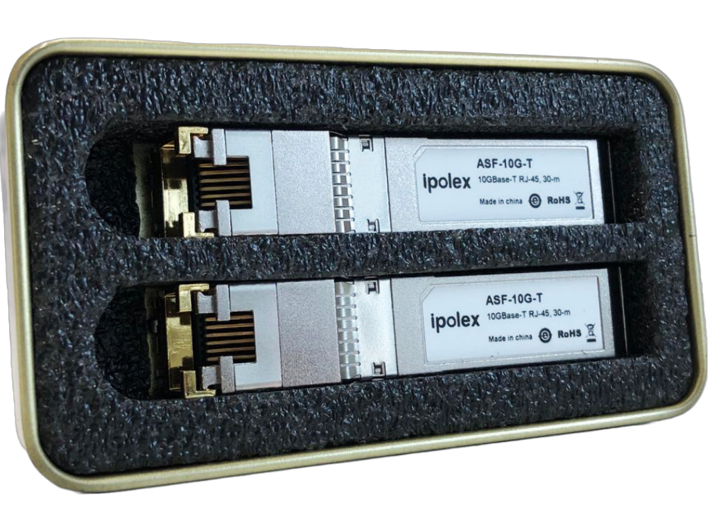 Pack con 2 módulos transceptor 10GBase-T RJ45 30m – Ipolex ASF-10G-T (x2)