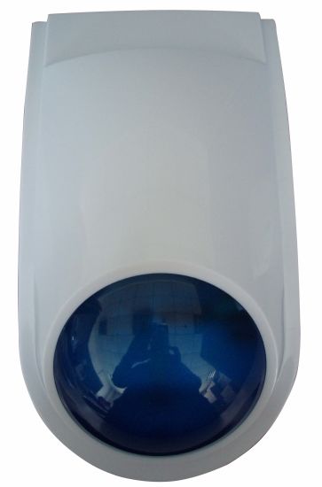 Sirena con luz estroboscópica azul para panel de alarma contra robo – CV-OS106